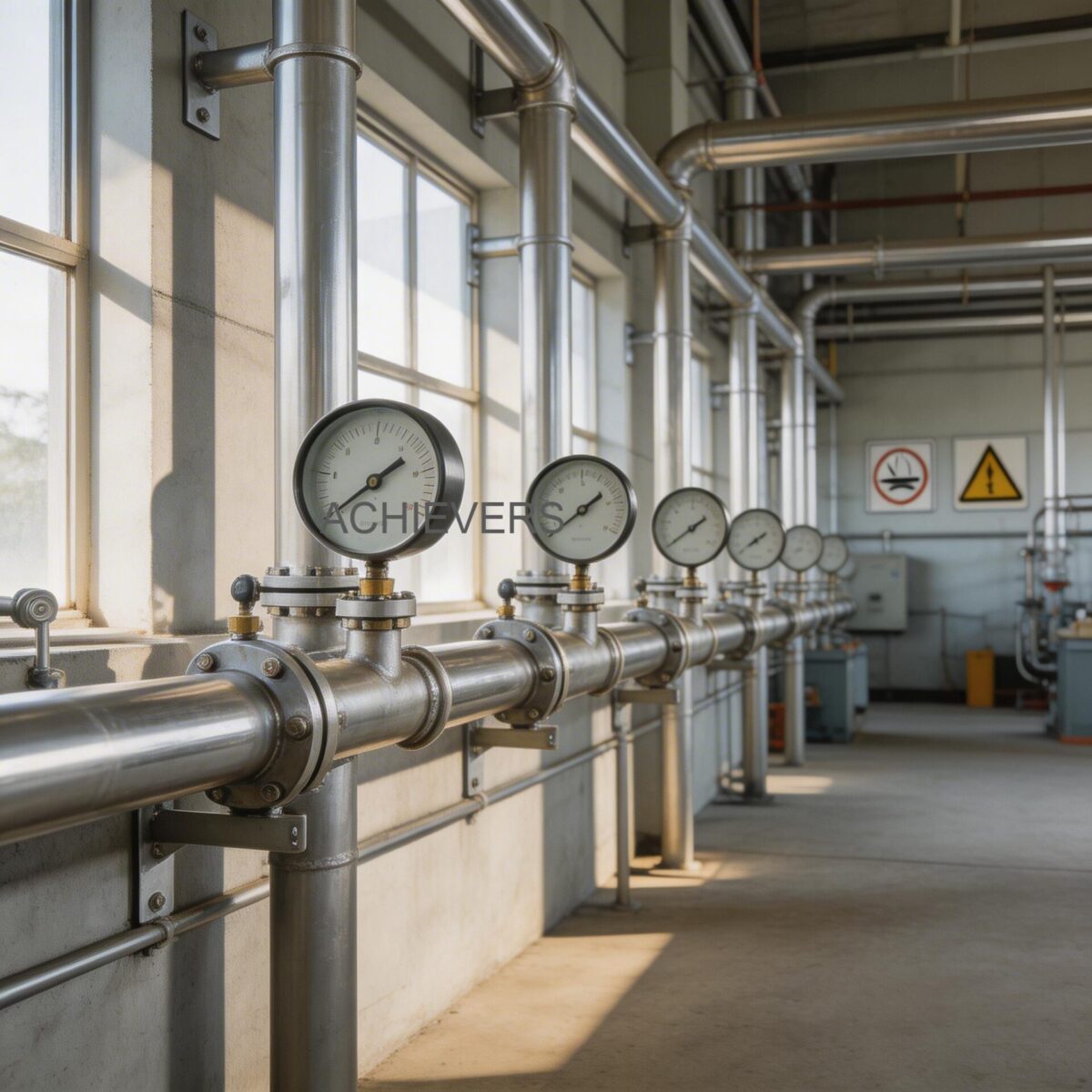 Fuel Flow Meters installed and operating at an Indian petrochemical facility showing correct upstream straight pipe configuration and strainer placement
