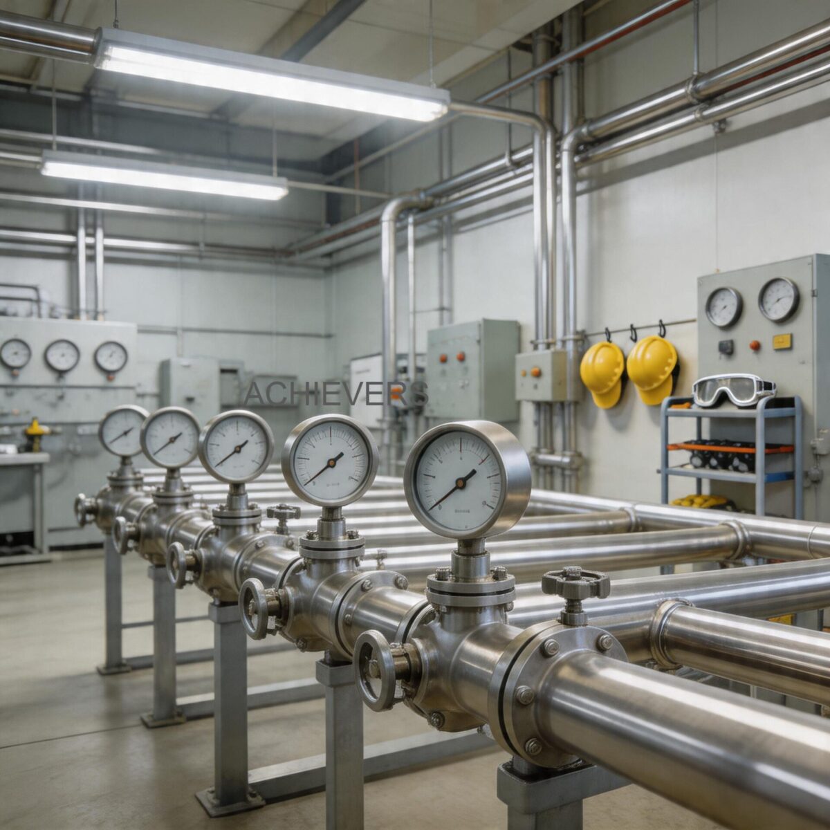 Oil flow meters installed and operating at an industrial facility showing correct setup