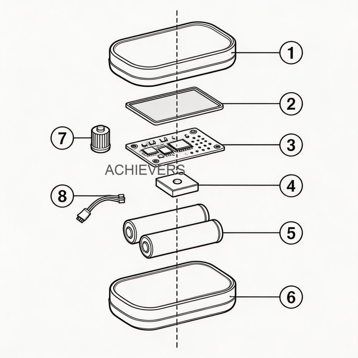 Technical schematic of Vortex Flow Meters showing signal flow path from piezoelectric crystal, noise filtering stages, analog/digital output terminals, and inbuilt mass-flow compensation loops