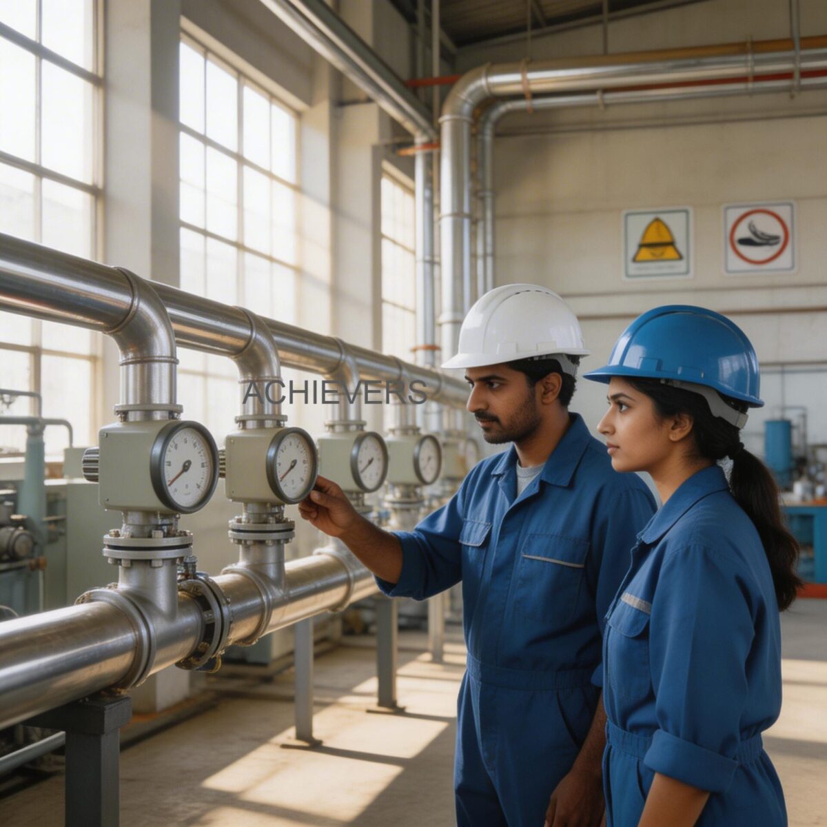 Well-maintained Positive Displacement Flow Meters installation at a clean Indian industrial site handling viscous petrochemical liquids as a reference