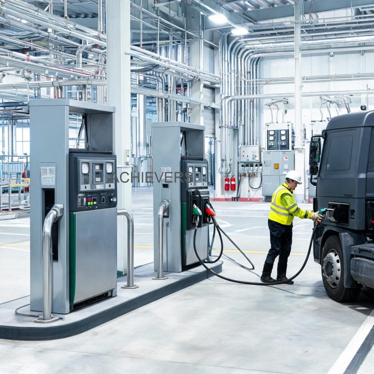 Diesel Dispensers actively operating at a global industrial backup generation site handling high-volume refueling