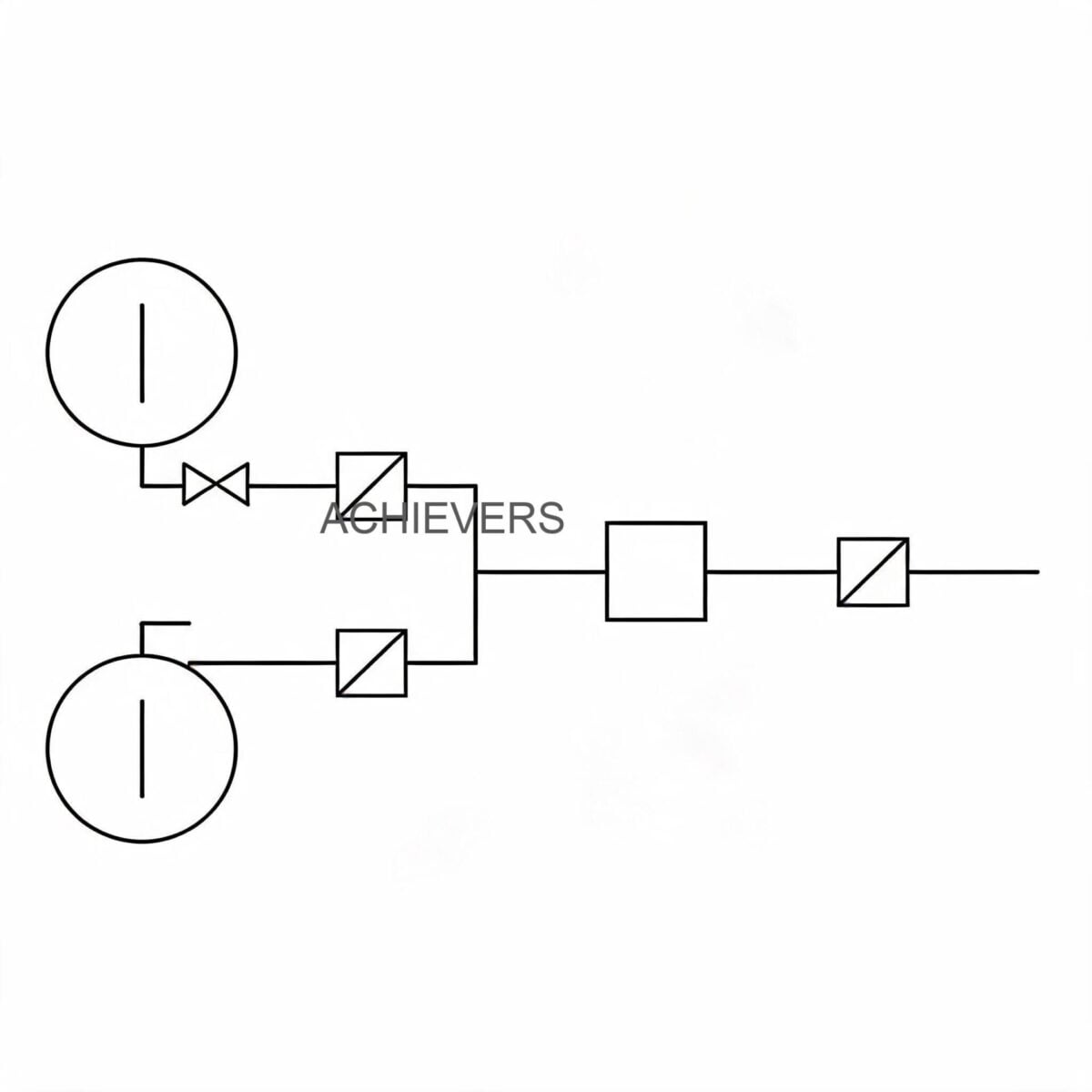 Technical process flow diagram illustrating a diesel transfer system layout from a mobile tank through the pump, bypass valve, and filtration unit to heavy earth-moving equipment