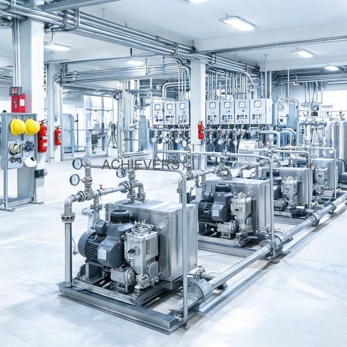 Fuel Transfer Pumps actively operating at a global industrial plant in this specific sector, highlighting robust piping and heavy gauge electrical wiring connections