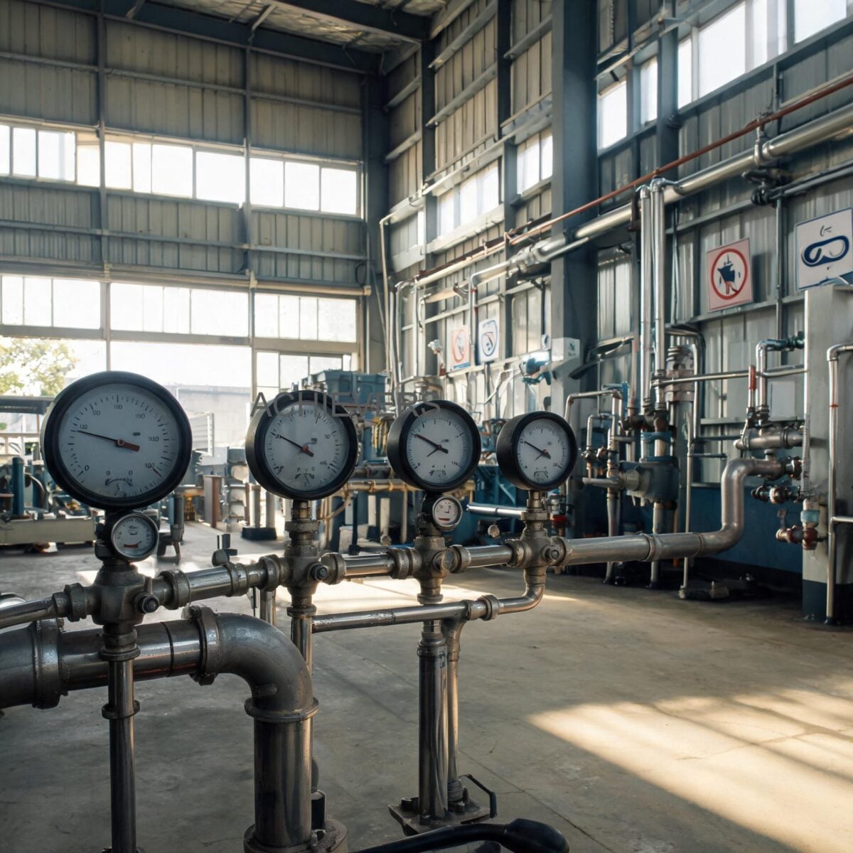 Well-maintained Fuel Consumption Meters installation on an industrial diesel generator set at an Indian manufacturing plant