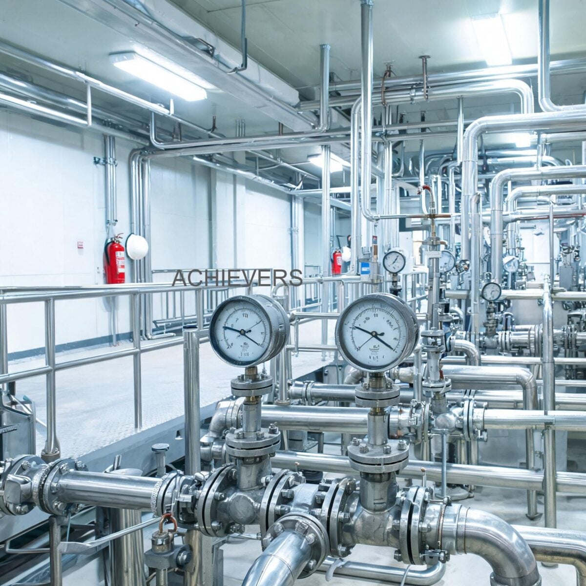 Diesel Flow Meters installed and operating at an industrial facility showing correct setup
