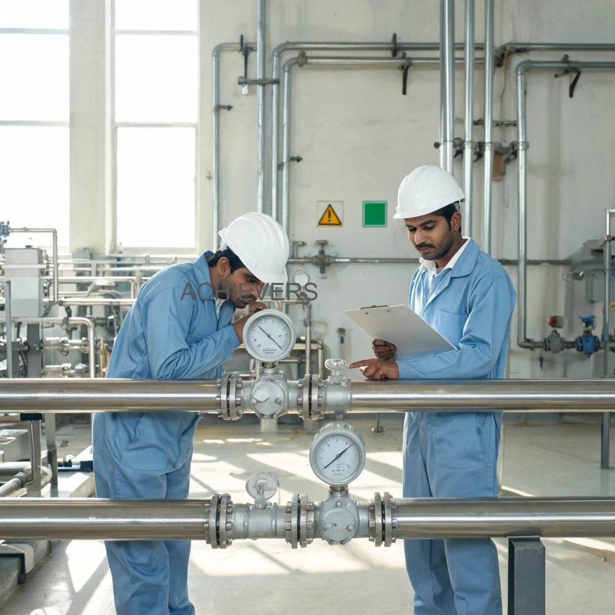 An operator monitoring a digital Positive Displacement Flow Meter on a high-viscosity edible oil blending skid at a Gujarat food processing facility